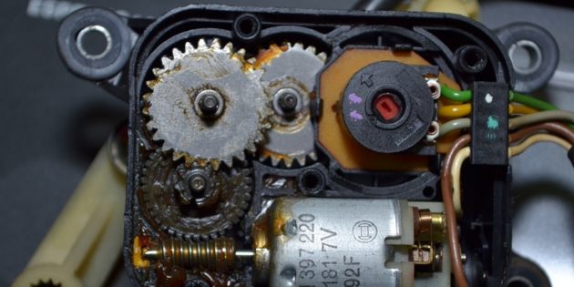 Поломка сервопривода заслонки "