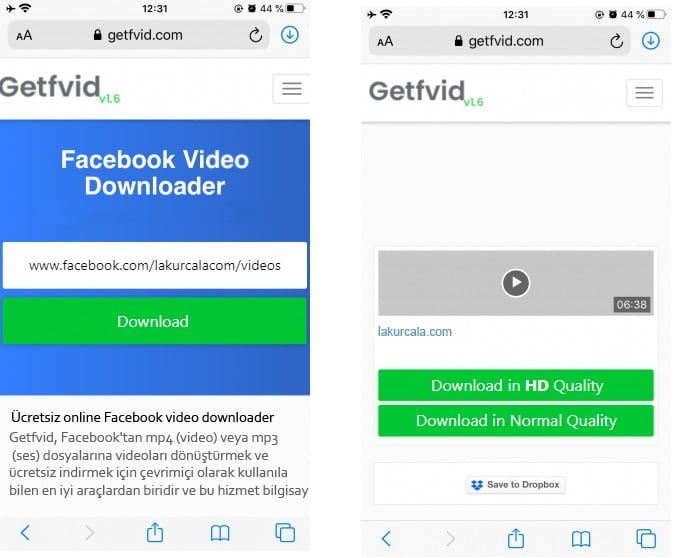 iPhone veya iPad Facebook Video İndirme